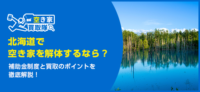 北海道で空き家を解体するなら？補助金制度と買取のポイントを徹底解説！